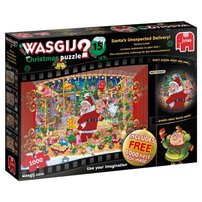 Jumbo 1000 x 2 - Wasgij Christmas 15 - Santa's Unexpected Delivery!
