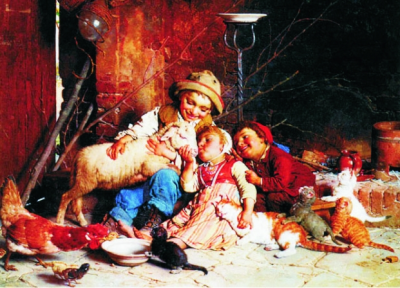 Gold Puzzle 1000 - Gaetano Chierici: Farmyard Rascals