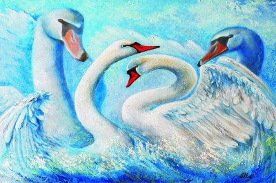 Gold Puzzle 1000 - Swans