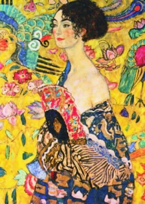 Gold Puzzle 1000 - Klimt Gustav : Lady with Fan