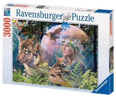 Ravensburger 3000 - Wolves in the Moonlight (Pani lasu)