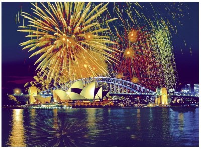 Ravensburger 2000 - Australia, fireworks on Sydney