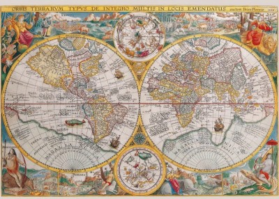 Ravensburger 1500 - Ancient World Map, 1594 (Historyczna Mapa Świata 1594)