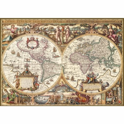Ravensburger 1000 - Print Wood : Antic Map of the World