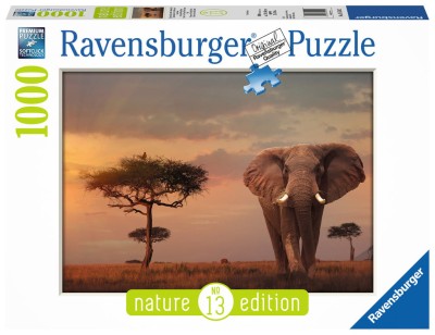Ravensburger 1000 - Nature Edition No 13 - Elefant in Masai Mara Nationalpark (Słoń w parku narodowym Masai Mara)