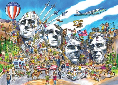 Cobble Hill 1000 - DoodleTown: Mount Rushmore