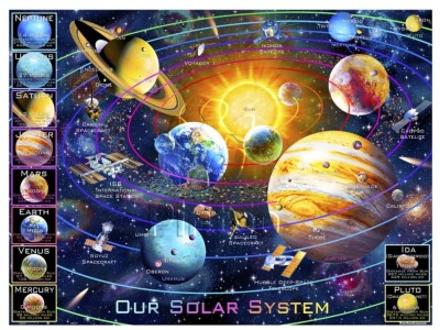 Pintoo 1200 Plastic Puzzle - Adrian Chesterman - Solar System