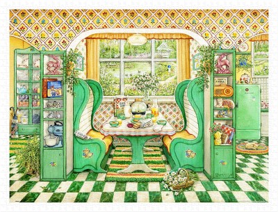 Pintoo 1200 Plastic Puzzle - Janet Kruskamp - Breakfast Nook