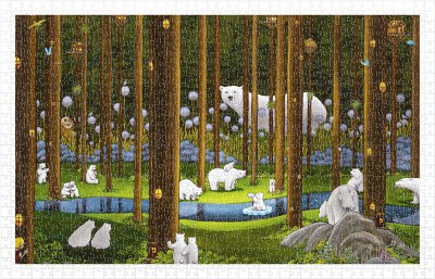 Pintoo 1000 Plastic Puzzle - Polar Bears in the Forest