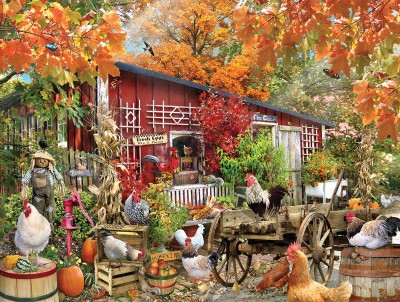 SunsOut 500  XXL - Barnyard Chickens