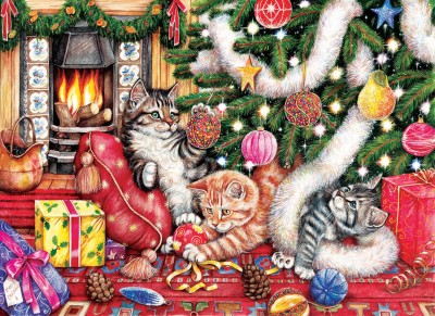 SunsOut 500 - Debbie Cook - Cats and Baubles