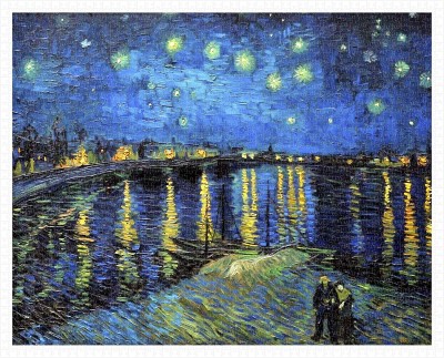 Pintoo 2000 - Plastic Puzzle - Vincent Van Gogh - Starry Night Over The Rhone, 1888