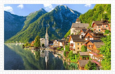 Pintoo 1000 Plastic Puzzle - Lakeside Village of Hallstatt, Austria