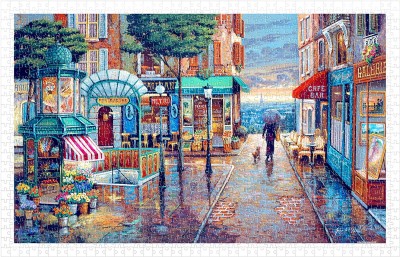 Pintoo 1000 Plastic Puzzle - John O'Brien - Rainy Day Stroll