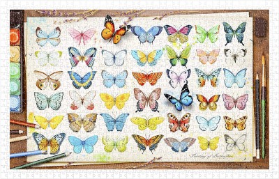 Pintoo 1000 Plastic Puzzle - Beautiful Butterflies