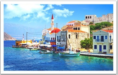 Pintoo 1000 Plastic Puzzle - Greece The beautiful bay