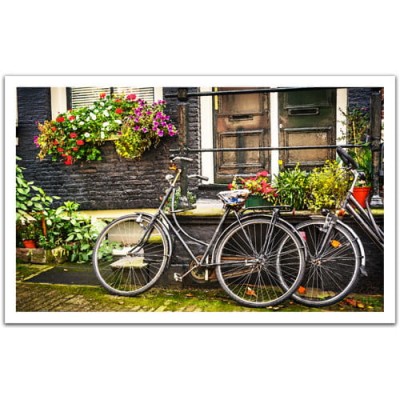 Pintoo 1000 Plastic Puzzle - Netherlands, Amsterdam Bicycles