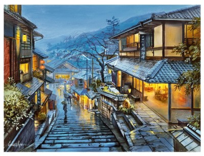 Pintoo 1200 Plastic Puzzle - Evgeny Lushpin - Old Kyoto