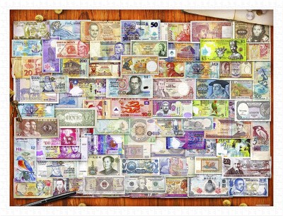 Pintoo 1200 Plastic Puzzle - Garry Walton - Currency of the World