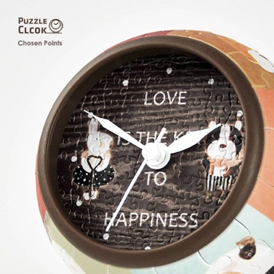 Pintoo 145 - 3D Puzzle Clock - Love is Key to Happiness