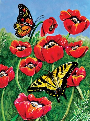 SunsOut 1000 -  Charlsie Kelly - Monarch and Swallowtails