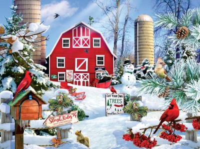 SunsOut 1000 -  Lori Schory - A Snowy Day on the Farm