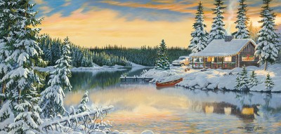 SunsOut 1000 -  Persis Clayton Weirs - Cabin on the River