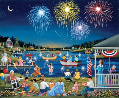 SunsOut 1000 -  Sheila Lee - Lakeside on the Fourth of July