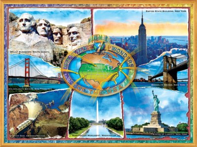 SunsOut 1000 - Adrian Chesterman - The 7 Manmade Wonders of the U.S.A.
