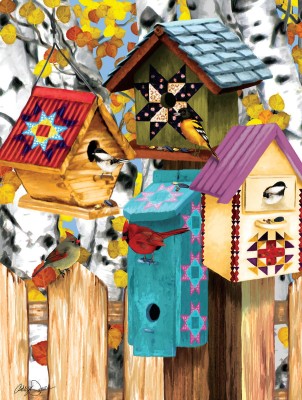 SunsOut 1000 - Ashley Davis - Fall Birdhouses