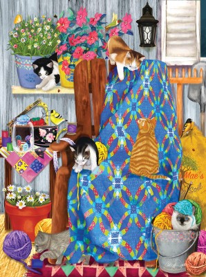 SunsOut 1000 - Ashley Davis - Porch Kittens