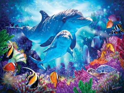 SunsOut 500 -  XXL Pieces - Dolphin Guardian