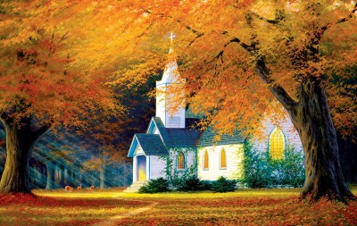 SunsOut 550 -  Charles White - Church in the Glen