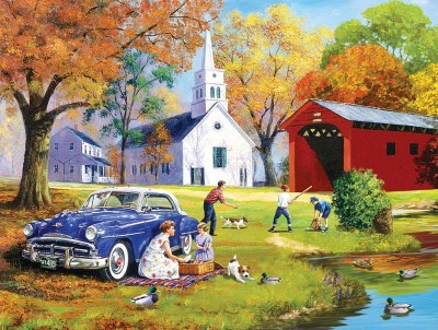 SunsOut 300 -  XXL Pieces - Family Time by the River
