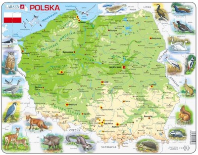 Larsen 61 - Polska - Mapa ze zwierzętami