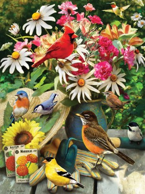 Cobble Hill / Outset Media  500 XXL Pieces - Garden Birds