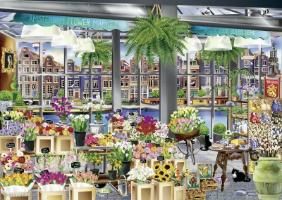 Ravensburger 1000 - Amsterdam Flower Market