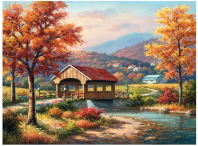 SunsOut 1000 - Sung Kim - Fall at the Covered Bridge