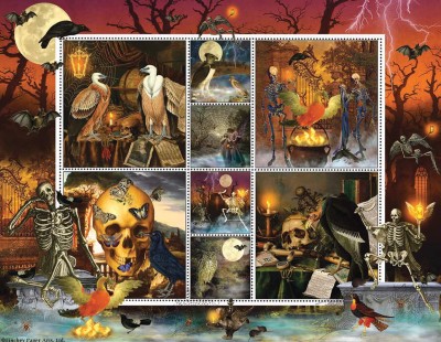 SunsOut 1000 - Halloween Stamps: Skeleton Dance
