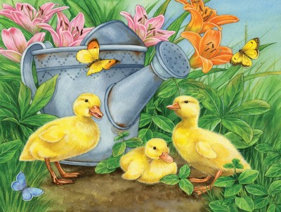 SunsOut 300 - Jane Maday - Ducklings and Butterflies