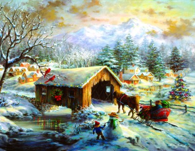 SunsOut 1000 - Nicky Boehme - Over the Covered Bridge