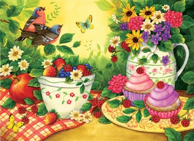 SunsOut 500 - Art by Jane Maday - Cupcakes for 2