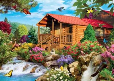 Master Pieces 1000 - Cascading Cabin