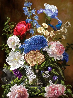 SunsOut 1000 - Bouquet in Blue