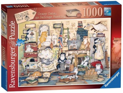 Ravensburger 1000 - Linda Jane Smith, Crazy Cats, go Salvage Hunting