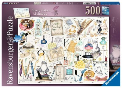 Ravensburger 500 - Linda Jane Smith, Crazy Cats, Alphabet