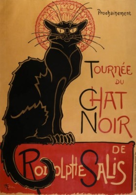 Grafika 1000 - Theophile-Alexandre Steinlen : Affiche de la Tournee du Chat Noir, 1896