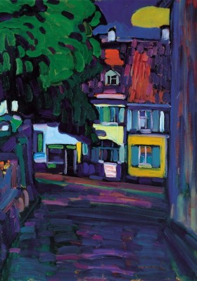 Grafika 1000 - Wassily Kandinsky : Murnau, Houses in the Obermarkt, 1908 (Murnau, Domy na Obermarkt )