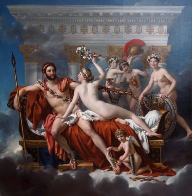 Grafika 1500 - Jacques-Louis David: Mars Being Disarmed by Venus, 1824