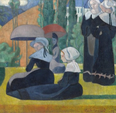 Grafika 1500 - Emile Bernard: Les Bretonnes aux Ombrelles, 1892